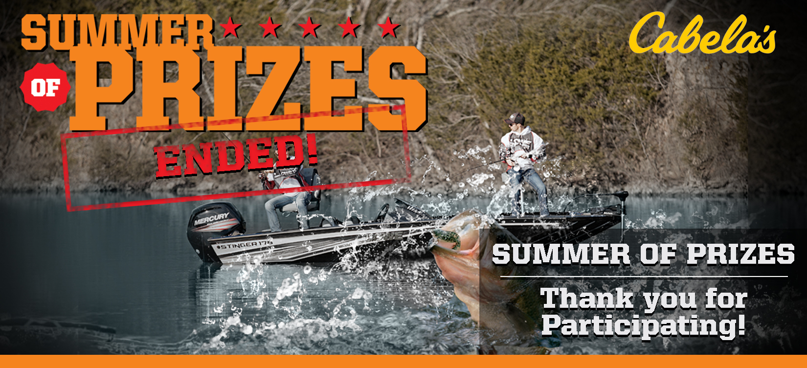 Lowe Boats and Cabela's Summer of Prizes 2016